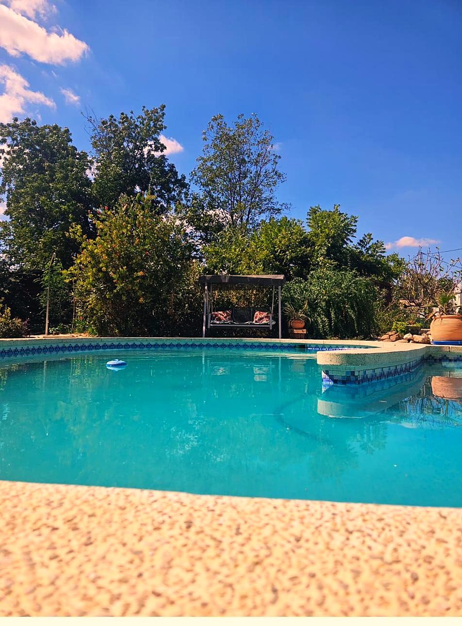 Pool terrace in the garden